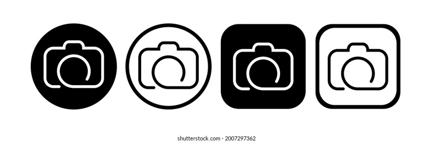 photo camera icon on white background