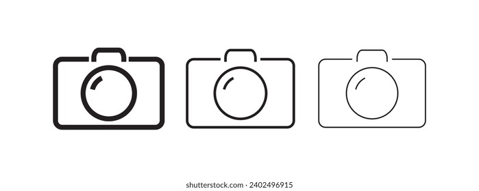 photo camera icon on white background