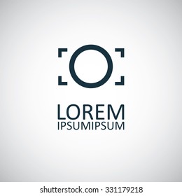 photo camera icon, on white background