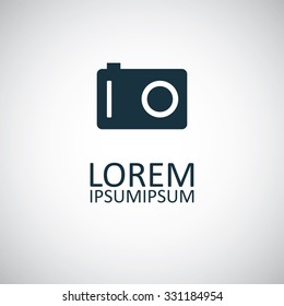photo camera icon, on white background
