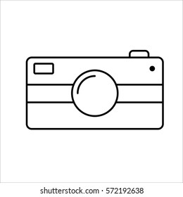 photo camera icon on white background