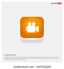 Photo camera icon Orange Abstract Web Button Photo camera icon Orange Abstract Web Button
