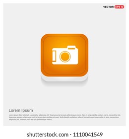 Photo camera icon Orange Abstract Web Button - Free vector icon