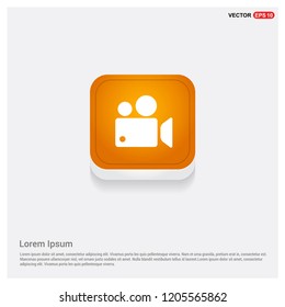 Photo camera icon Orange Abstract Web Button - Free vector icon