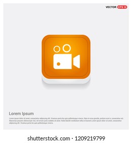 Photo camera icon Orange Abstract Web Button - Free vector icon