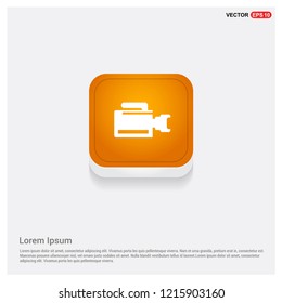 Photo camera icon Orange Abstract Web Button - Free vector icon
