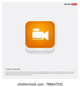 Photo camera icon Orange Abstract Web Button
