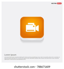Photo camera icon Orange Abstract Web Button