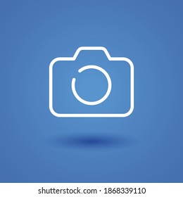 Fotokamerasymbol, Vektorgrafik umrissen.