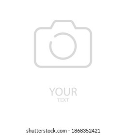 photo camera icon, outline vector illustration.