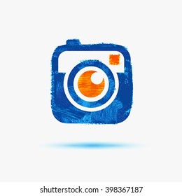 Photo camera icon of  paint