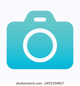 Icono de cámara fotográfica, Vector de Fotografía, Vector de degradado aislado.