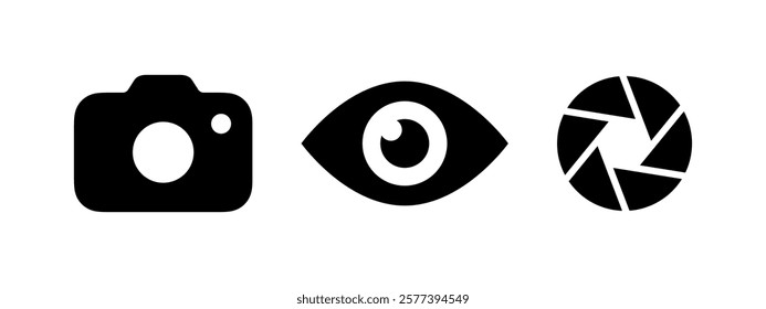 Photo and camera icon set