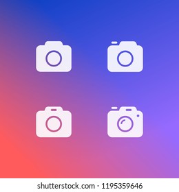 Photo camera icon set  isolated. modern simple symbol for graphic and web design. Photo camera icon flat vector illustration, EPS10.