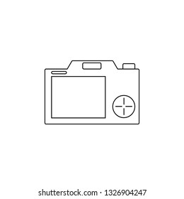 Photo camera icon set on white background for graphic and web design, Modern simple vector sign. Internet concept. Trendy symbol for website design web button or mobile app