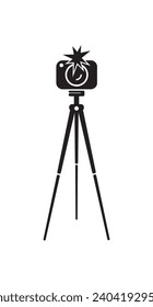 photo camera icon set on white background	