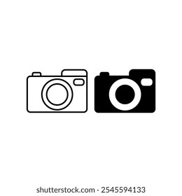Photo camera icon set. Vector illustration.