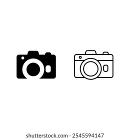 Photo camera icon set. Vector illustration.