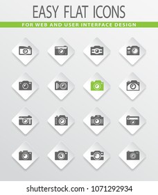 photo camera icon set for web sites and user interface