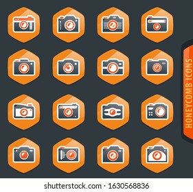 photo camera icon set for web sites and user interface