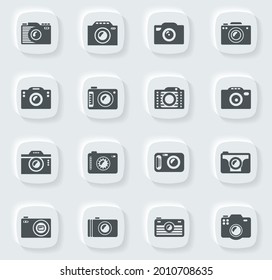 Bildkamera-Icon-Set für Webseiten und Benutzeroberfläche