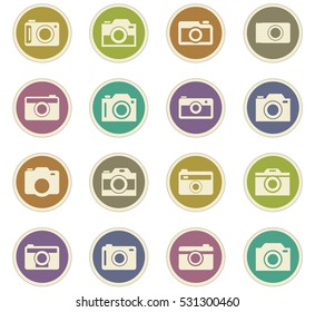 photo camera icon set for web sites and user interface