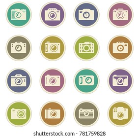 photo camera icon set for web sites and user interface