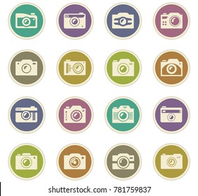 photo camera icon set for web sites and user interface