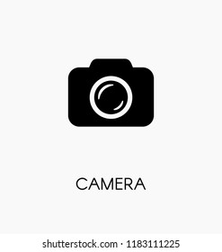 Photo camera icon simple flat vector illustration.
