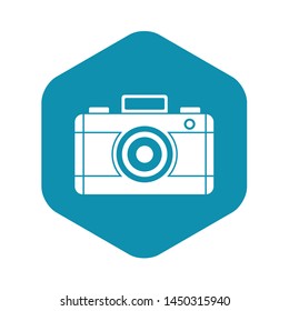 Photo camera icon. Simple illustration of photo camera vector icon for web