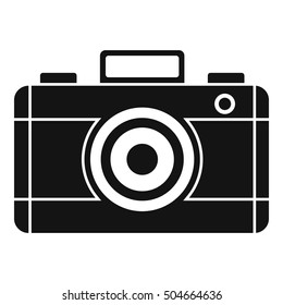 Photo camera icon. Simple illustration of photo camera vector icon for web