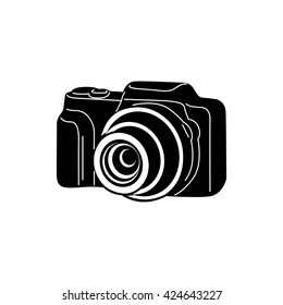 Photo camera icon, simple style
