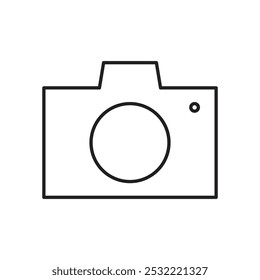 Photo Camera icon. simple thin line icon.
