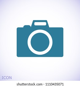 photo camera icon, stock vector illustration flat design style