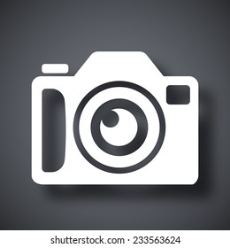 Photo camera icon, stock vector
