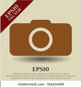 Icono o símbolo de la cámara fotográfica