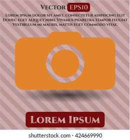 Photo camera icon or symbol