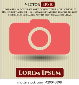 Icono o símbolo de la cámara fotográfica