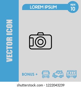 Photo camera icon vector