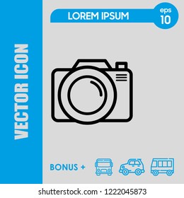 Photo camera icon vector