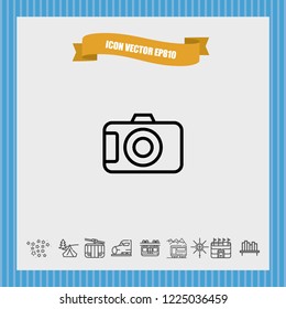 Photo camera icon vector