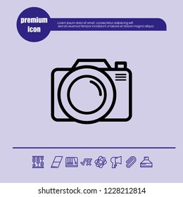 Photo camera icon vector