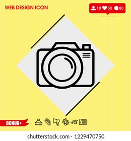 Photo camera icon vector