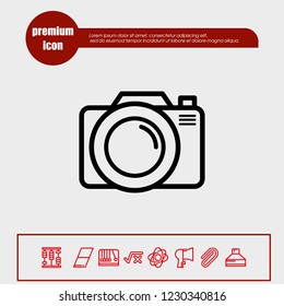 Photo camera icon vector