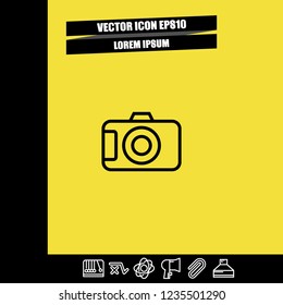 Photo camera icon vector