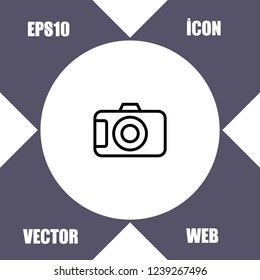 Photo camera icon vector