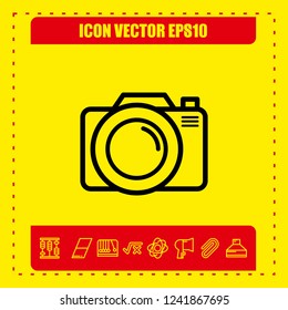 Photo camera icon vector