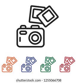 Photo camera icon vector