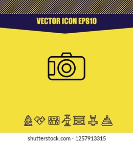 Photo camera icon vector