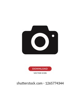 Photo camera icon vector